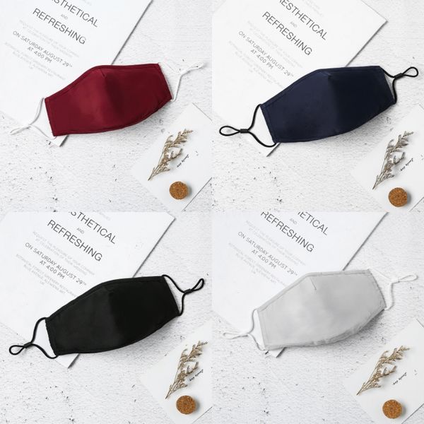 

anti dust mask pm2.5 breathing filters dust face mouth mascherine designer printed masks washable reusable anti fog haze kids #343#539, Black