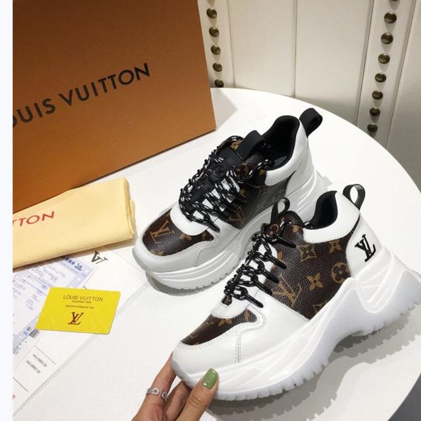 

designer luxury women's casual fashion shoes, women's outdoor casual shoes, leather material, original box 42, Black