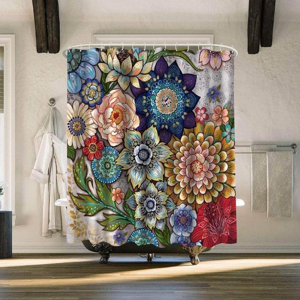 

shower curtains colorful flowers wall decorative tapestries style hanging curtain fabric multifunctional cloth craft for home decor