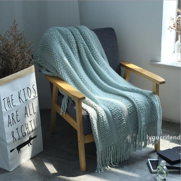

crochet plaid soft knitted rug throw blanket for sofa travel blanket for bed sofa throws bedspread thermal warm man blanket christmas gift