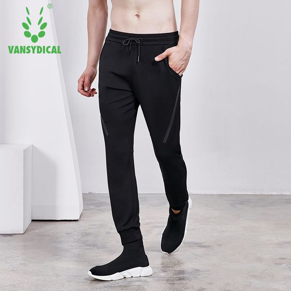 

vansydical autumn winter sports running pants men's outdoor fitness workout jogging long trousers breathable gym sweatpants, Black;blue