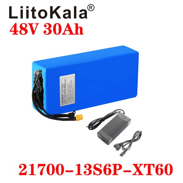 

liitokala 48v 30ah 21700 5000mah 13s6p ebike батарея 20а bms батарея 48v литиевая батарея для электрический велосипед электрический самокат
