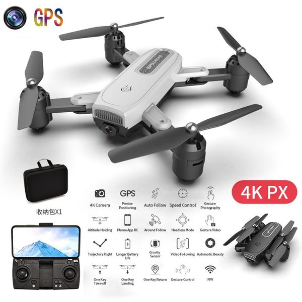 

zd8 rc drone one key return gps shockproof adjustment wide angle folding wifi with camera 4k 1080p professional quadcopter kit