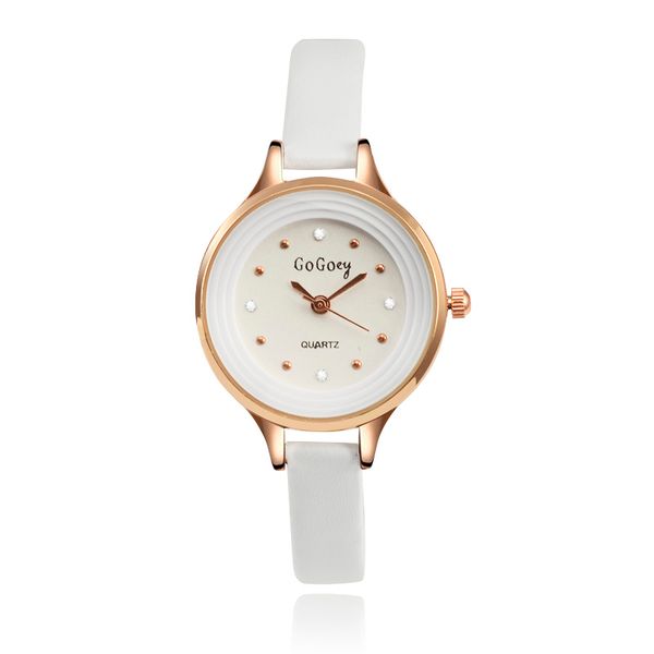 

gogoey women casual watches small leather strap quartz analog wrist watch womens luxury ladies women watches relogio feminino, Slivery;brown