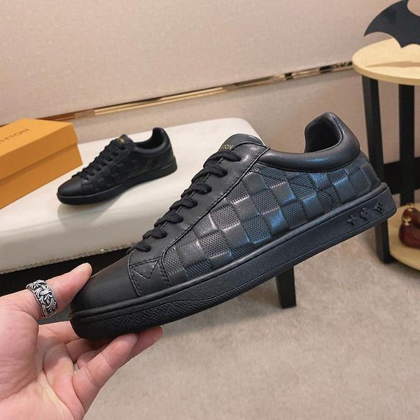 

2020d luxury design leather printed breathable sports shoes fashion wild mens casual shoes mens banquet shoes size: 38-451, Black