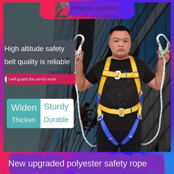 

five-point buffer type whole body fall-proof suspension double straps five point seat safety belt aerial work safety belt