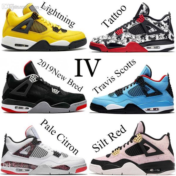 

2019 new arrival bred pale citron tattoo 4 iv 4s men basketball shoes what the pizzeria singles day royalty mens trainers sports sneakers
