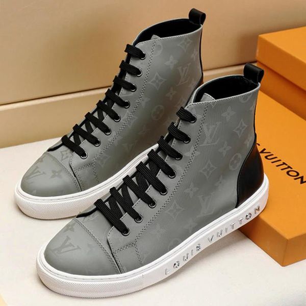 

luxury mens casual shoes boots fashion sneakers platform breathable male sneakers classic trainers zapatos de hombre with origin box ank, Black
