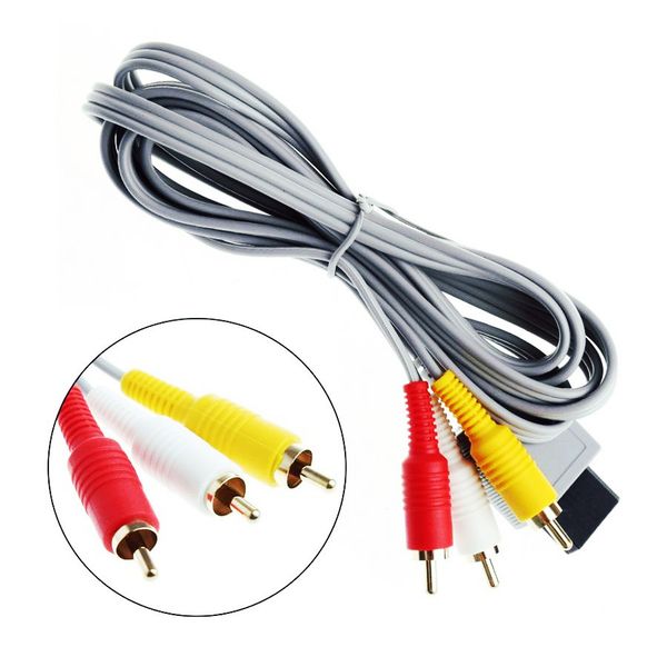 

1.8м audio video av composite 3 rca кабель для острейшей видео для nintendo wii консоли