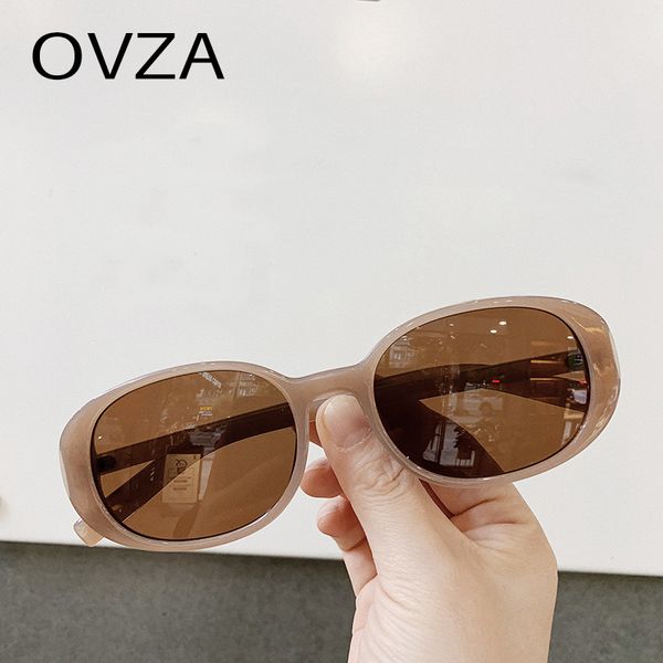 

ovza retro vintage oval sunglasses for womens 2020 classic male sun glasses s4085, White;black