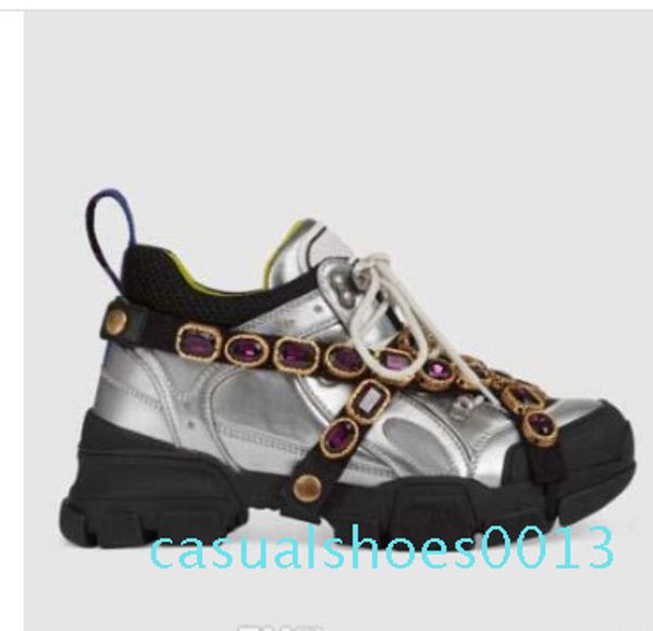 

flashtrek designer shoes with removable crystals mens sneaker fashion designer women shoes casual sneakers size 35-45 c13, Black