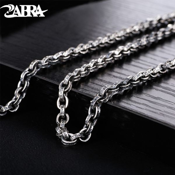 

zabra buddhism mantra signet 925 sterling silver necklace men width 5mm 50/55/60/65/70cm long box chain biker jewellery