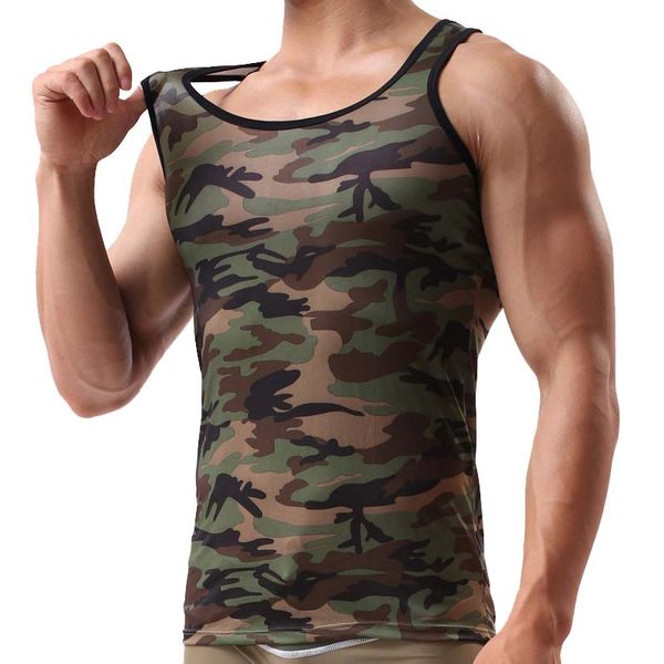 

men tank camouflage elasticity mens bodybuilding fitness tank singlet brand clothing sleeveless shirt, White;black