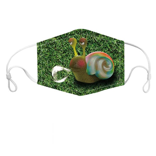 

price green lawn snail blow bubbles printting cotton face masks washable reusable face masks with filter for kids face mask fashion