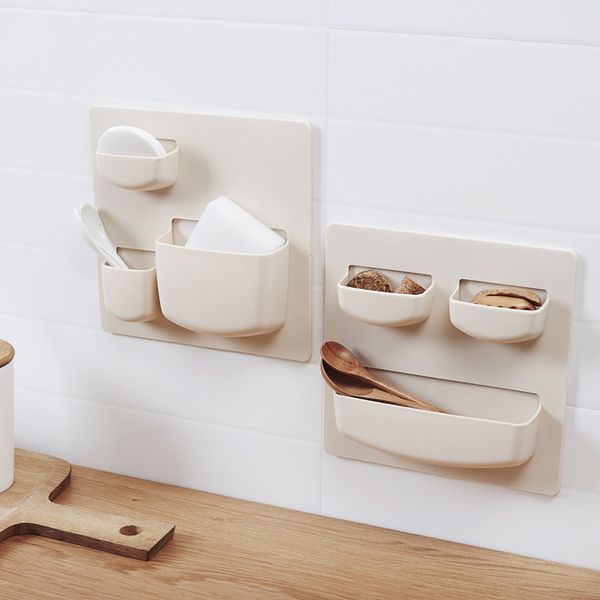 

momo life 1718 adhesive storage box finishing storage rack kitchen bathroom wall storage rack box
