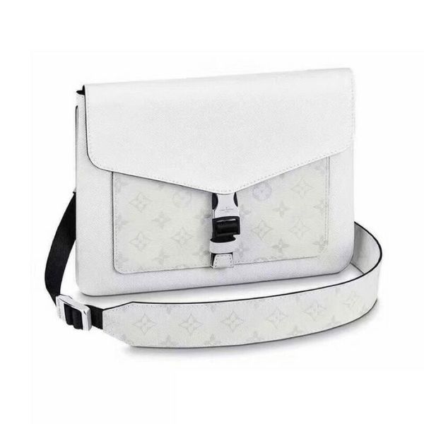 

style fashion leather white messenger package outdoor flap messenger package black white color classic shoulder bag women type4