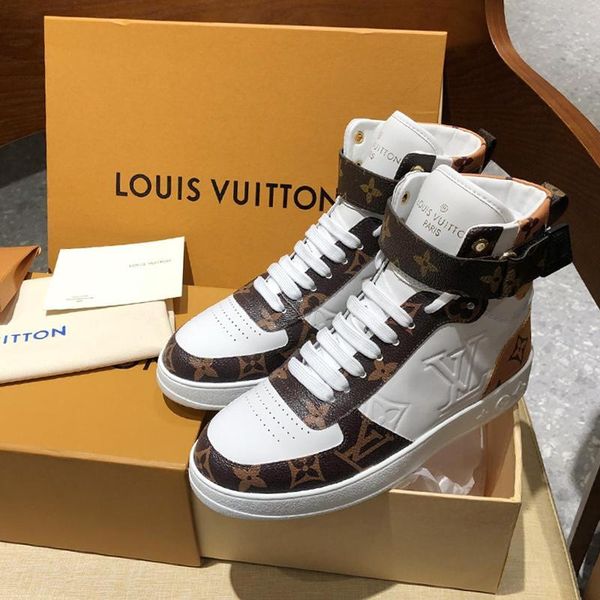 

2020 пара обуви высокое качество моды luxury mens кожа случайные спортивная обувь, индивидуальность wild высокой верхней мужская повседневна, Black