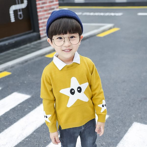 

boys' sweater 2020 new autumn and winter children's pullover cartoon children's clothing baby pullover knitwear knitwear base, Blue