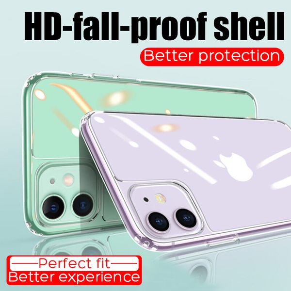 

silicone case for iphone 11 pro x xr xs max 6 6s 7 8 plus cover transparent cases for iphone 11 pro max xr shockproof case soft