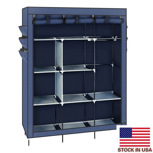 

мода обувь одежда шкаф для хранения 69" удобный шкаф главная ткань шкаф высокий нетканые ткани собранный ткань гардероб сша шток