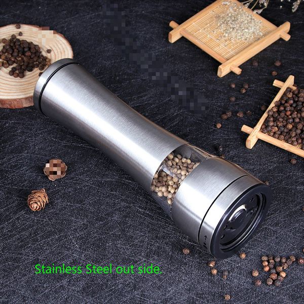 

stainless steel grinder manual black pepper mill grinding pepper grinder kitchen manual seasoning spice sauce grinders stick kitchen tools
