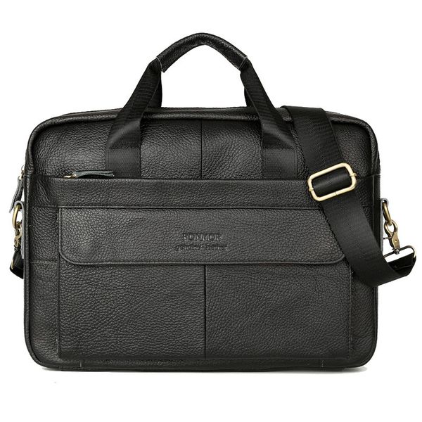 

fashion men briefcase men's bag genuine leather lapbag computer/office bags messenger for men document briefcases totes bags