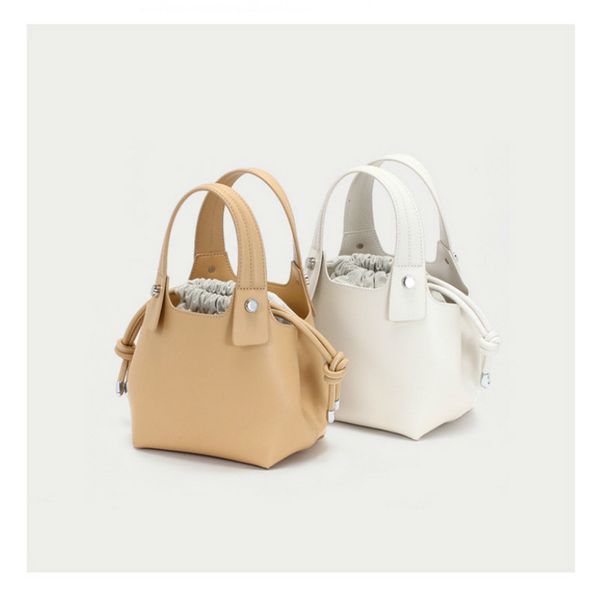 

покрытые натуральной кожи сумка женщина кулиской bucket bag 2020 новое прибытие pure color одним плечом креста тела сумка