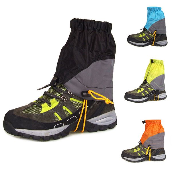 

outdoor waterproof snow leg gaiters silicon coated nylon gaiters leg protection guard hiking climbing trekking skiing desert, Black