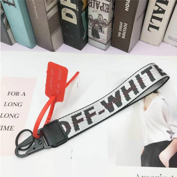 

2020 off canvas mobile phone key chain european and american tide brand jeans with wrist camera pendant white belt 3.5*25cm, Silver