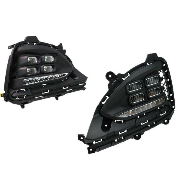 

led daytime running fog lights turn indicator bumper drl for i20 2020-2020