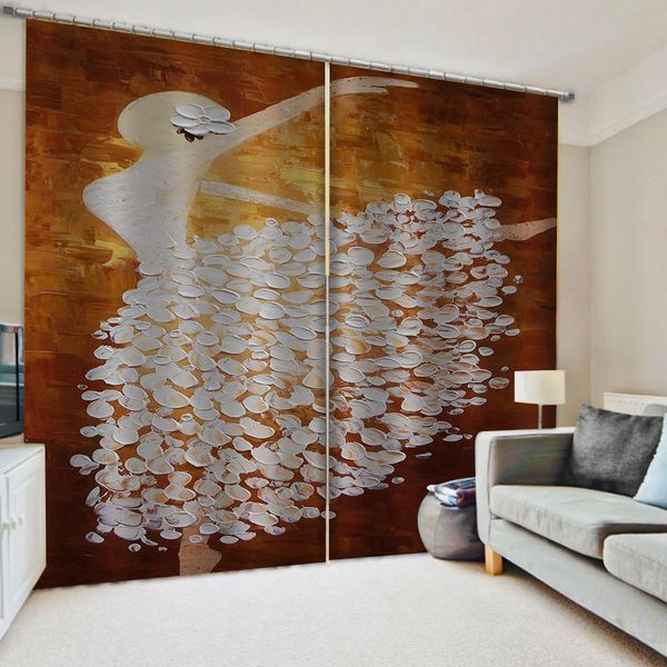 

High quality custom 3d curtain relief beauty curtains Bedroom living room windproof thickening blackout fabric