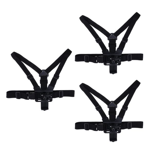 

3x chest body harness mount strap cellphone holder bracket mobile phone clip