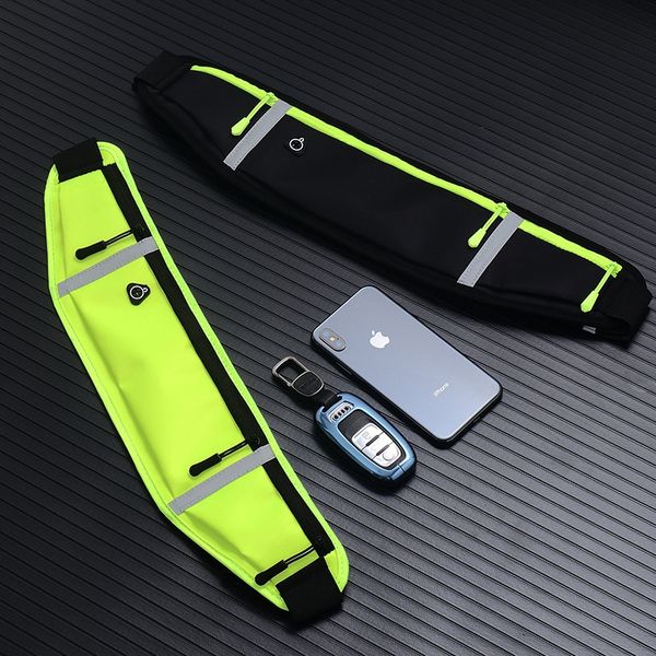 

outdoor fitness invisible sports riding waist sports talent running bagphone running bagwaist bag waterproof mobile phone bag, White