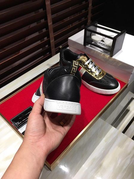 

2019a summer new men's printed shoes, trend with small white shoes, fashion wild sports shoes, original box packaging 38-4411, Black