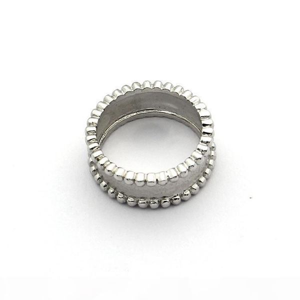 

pop high uspecial 2019 double row steel ball ring 18k rose gold couple ring wholesale jewelry ing, Silver