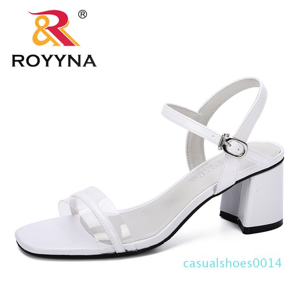 

royyna 2020 new style women sandals high square heel summer sandals women open toe comfortable sandalias ladies sandalias mujer c14, Black