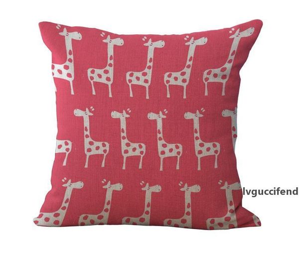 

geometric pattern giraffine stripe spot pillow case cushion cover linen cotton throw pillow covers 6 colors custom free