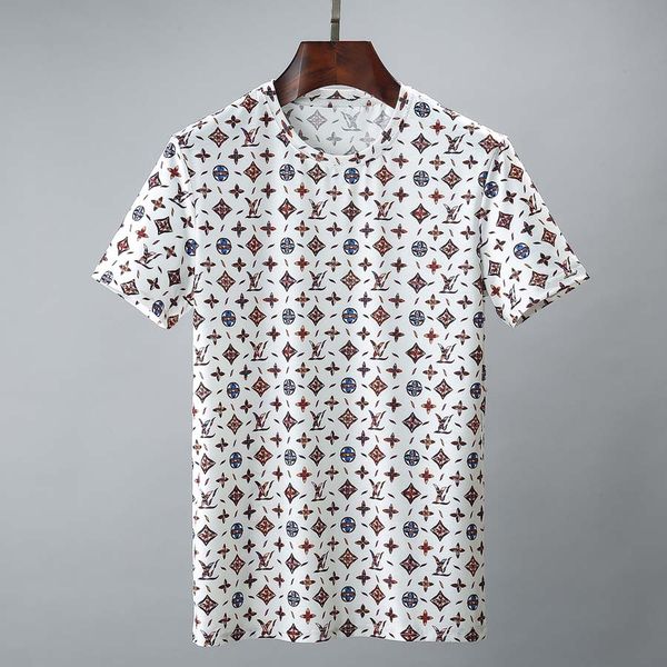 

mens t shirt men women couples casual short sleeve paris high-end brand round neck designer t shirt, Black;brown