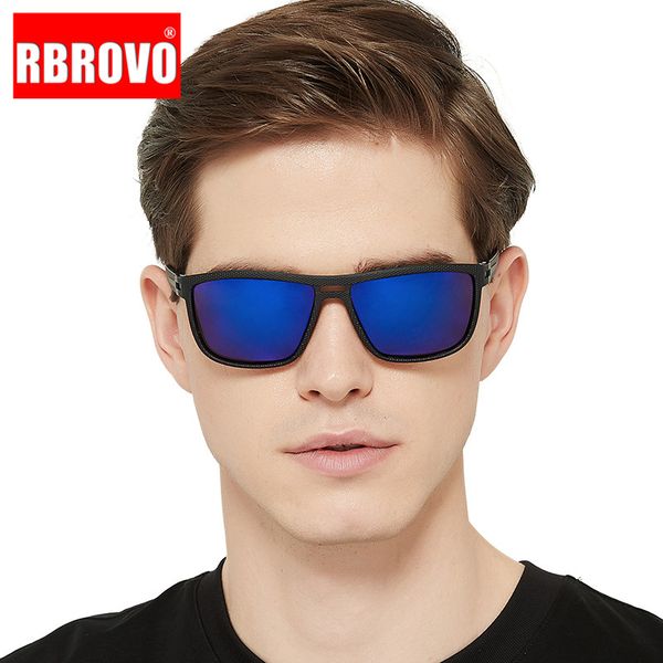 

rbrovo 2020 polarized sunglasses men square sun glasses men retro eyeglasses for men/women lunette de soleil homme, White;black
