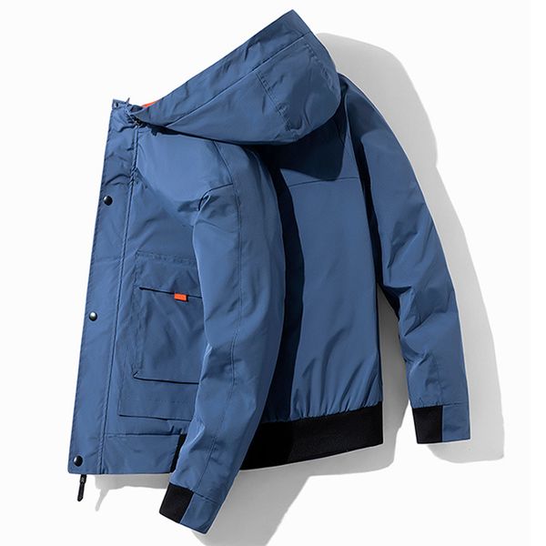 

новое прибытие zip up мужчины куртки весна осень моды марка slim fit пальто мужчины повседневная baseball bomber jacket mens шинель размер, Black;brown