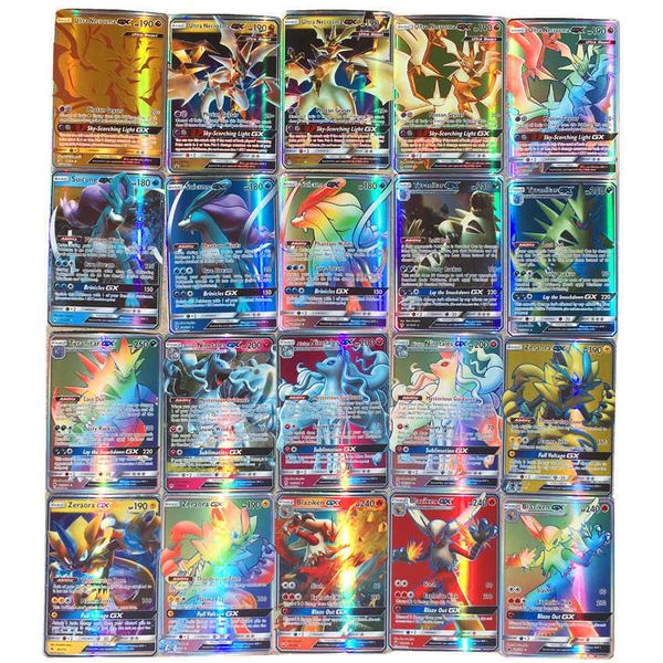 

20 100 200pcs shining cards for gx mega ex cards toys trading playing game collection battle carte children toy gift t191101