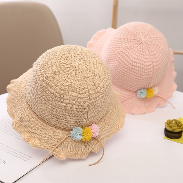 

summer sun children's fisherman baby cap baby cap straw hat pure cotton sun protection 10-2 years old girls fisherman hat tide, Blue;gray