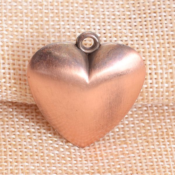 

miasol 10pcs brush antique copper plating antique design heart pendant for diy handmade jewelry making findings accessories, Black