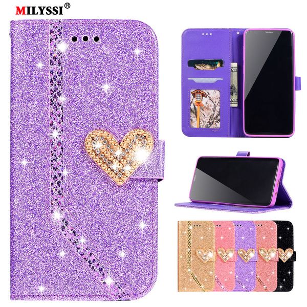 

glittering pu leather flip wallet case for samsung galaxy j3 j4 j5 j6 j7 2017 a5 a6 a7 a8 a9 2018 s9 s8 s7 plus note 9 8 case