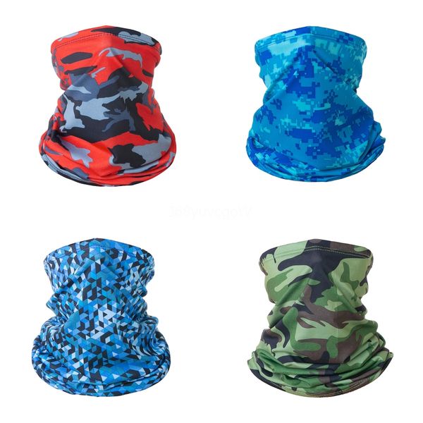 

outdoor sunscreen ice silk turban men women scarf multifunctional sports bib riding variety scarf camouflage elastic turban#912, Black