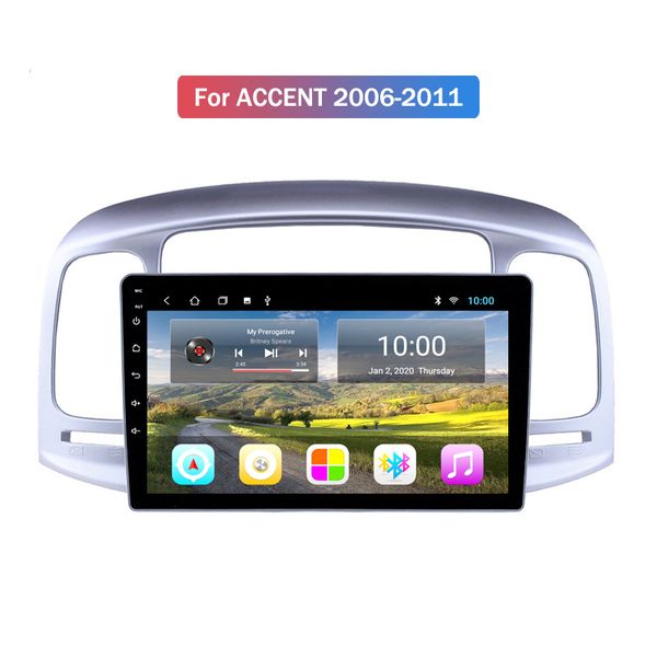 

android 10 автомобильный радиоприемник для hyundai accent 2006-2011 автомобильный dvd gps навигации wifi obd2