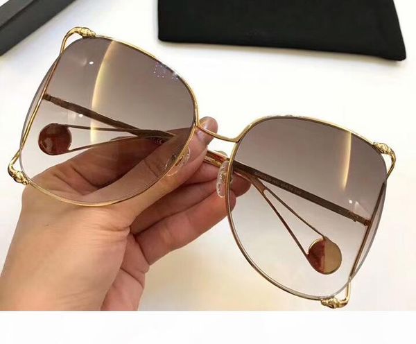 

0252s 0252 солнцезащитные очки gold brown gradient pearl негабаритные женщины cолнцезащитные очки солнцезащитные очки новый с коробкой, White;black