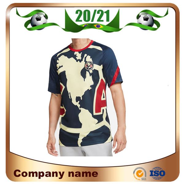 

2020 liga mx club america soccer jerseys 20/21 america team pre match training c.dominguez o.peralta p.aguilar football shirt uniform, Black;yellow