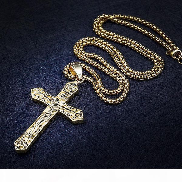 

classic alloy jesus cross hip hop pendant necklace full rhinestones thick gold plating hip-hop jewelry hiphop styles mens necklace, Silver