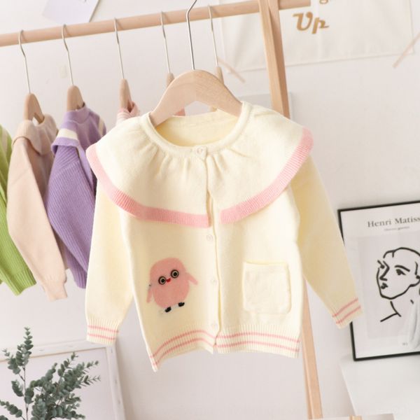 

vkobl autumn/winter 2020 children sweater cardigan meng meng tu girl baby jumpsuit body pants jumpsuit pants children's cartoon jumpers, Blue